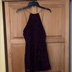 Elegant Purple Lace Dress